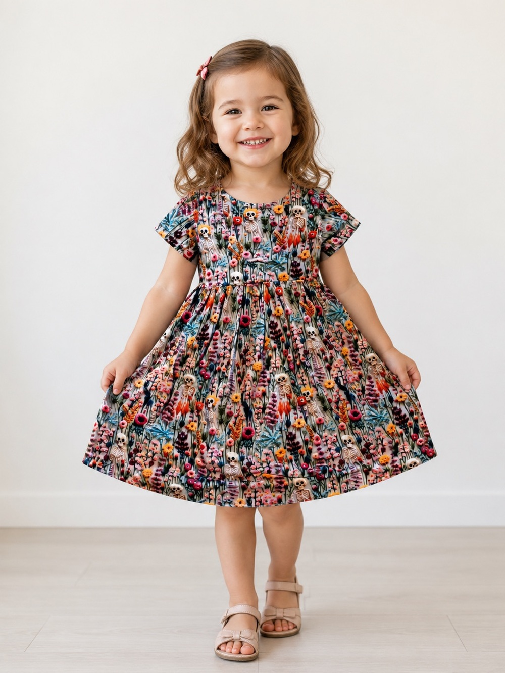 Sugar Skulls & Blossoms Dress